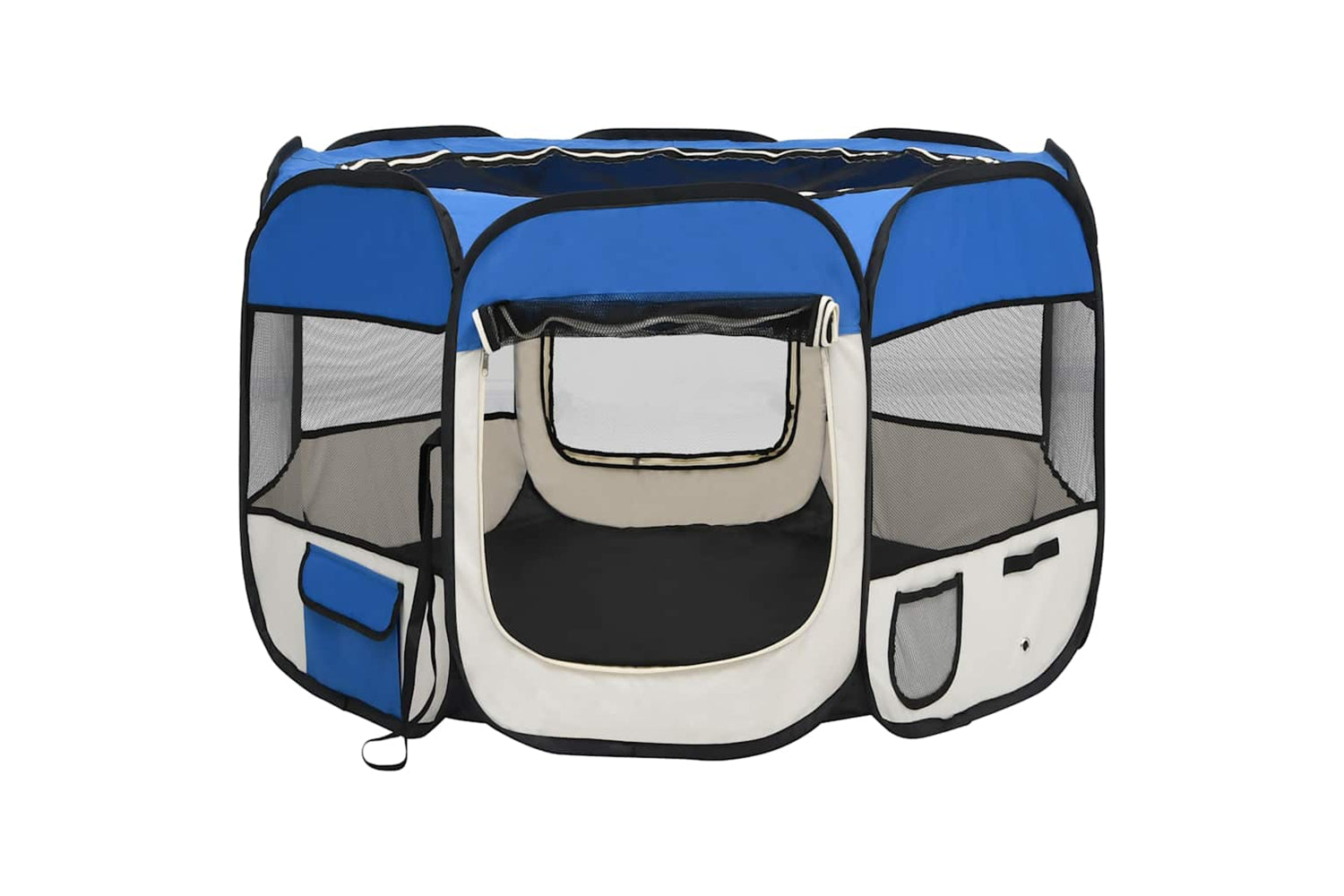 Vidaxl Foldable Dog Playpen With Carrying Bag Blue 90x90x58 Cm-2