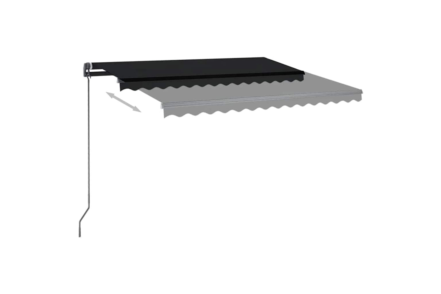 Vidaxl Manual Retractable Awning With Led 3x2.5 M Anthracite-3