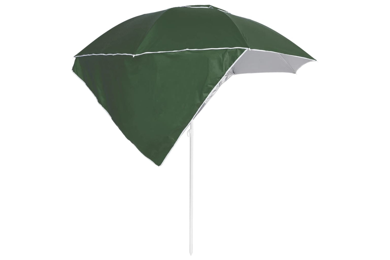 vidaXL 318838 Beach Umbrella With Side Walls Green 215cm-3
