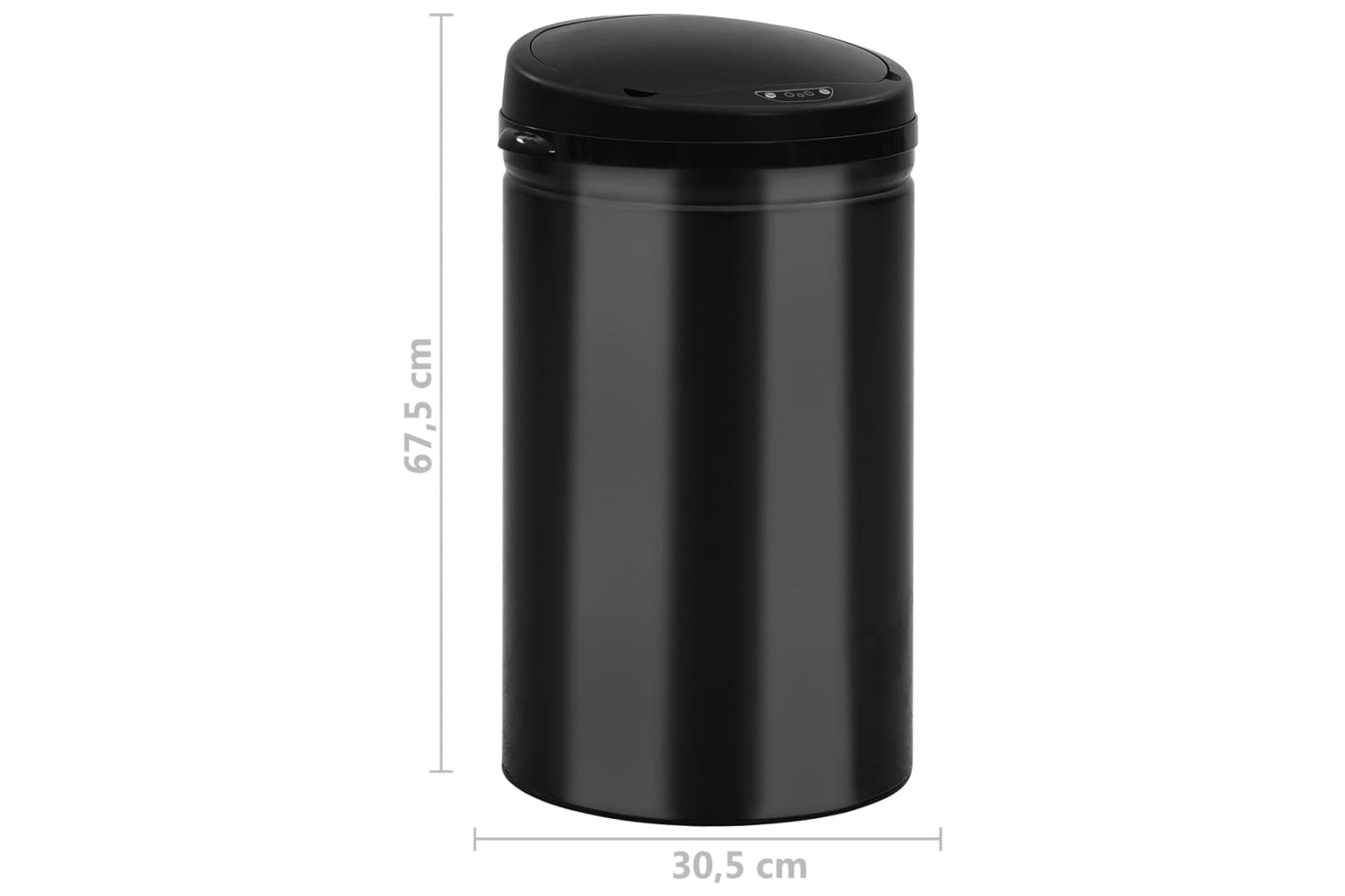 Vidaxl 322699 Automatic Sensor Dustbin 40 L Carbon Steel Black-8