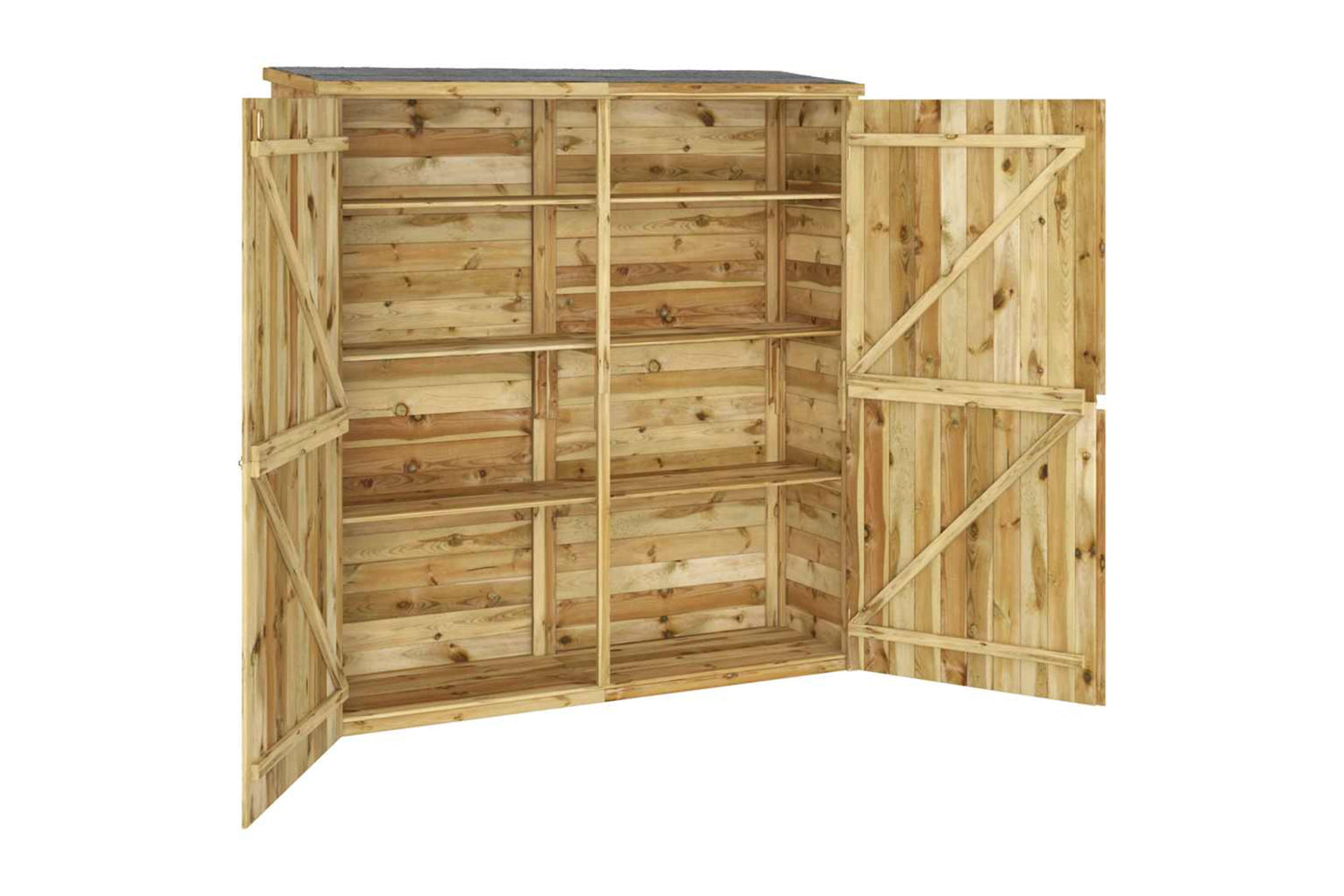 vidaXL 318198 Garden Tool Shed 163x50x171cm Solid Wood Pine-5