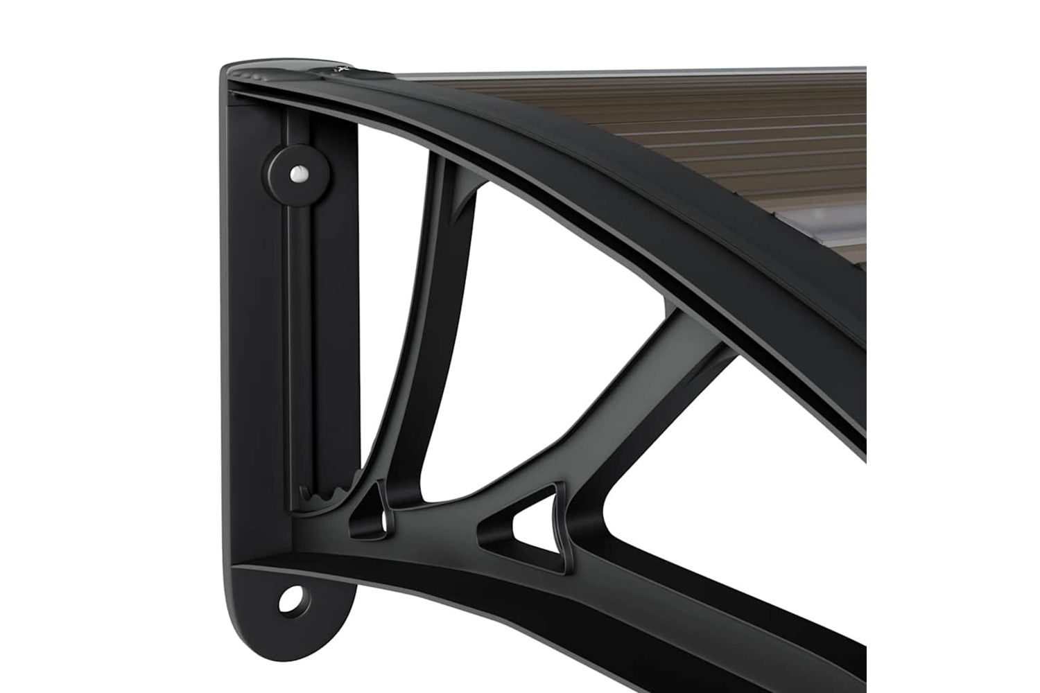 vidaXL 153582 Door Canopy Black 150x80cm Polycarbonate-5