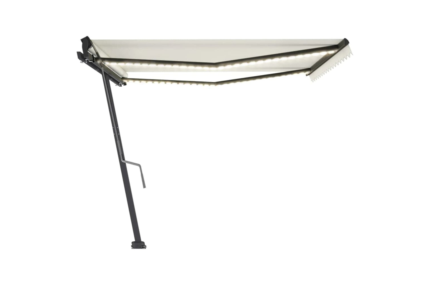 vidaXL 3069822 Manual Retractable Awning With Led 400x350cm Cream-5