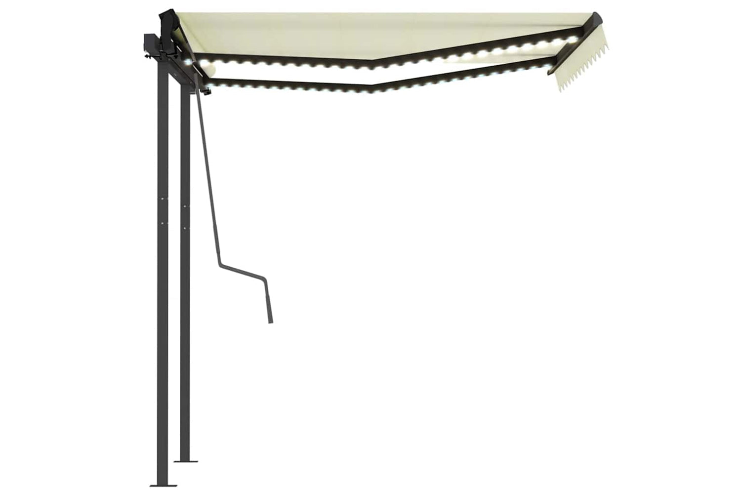 Vidaxl Manual Retractable Awning With Led 3.5x2.5 M Cream-5