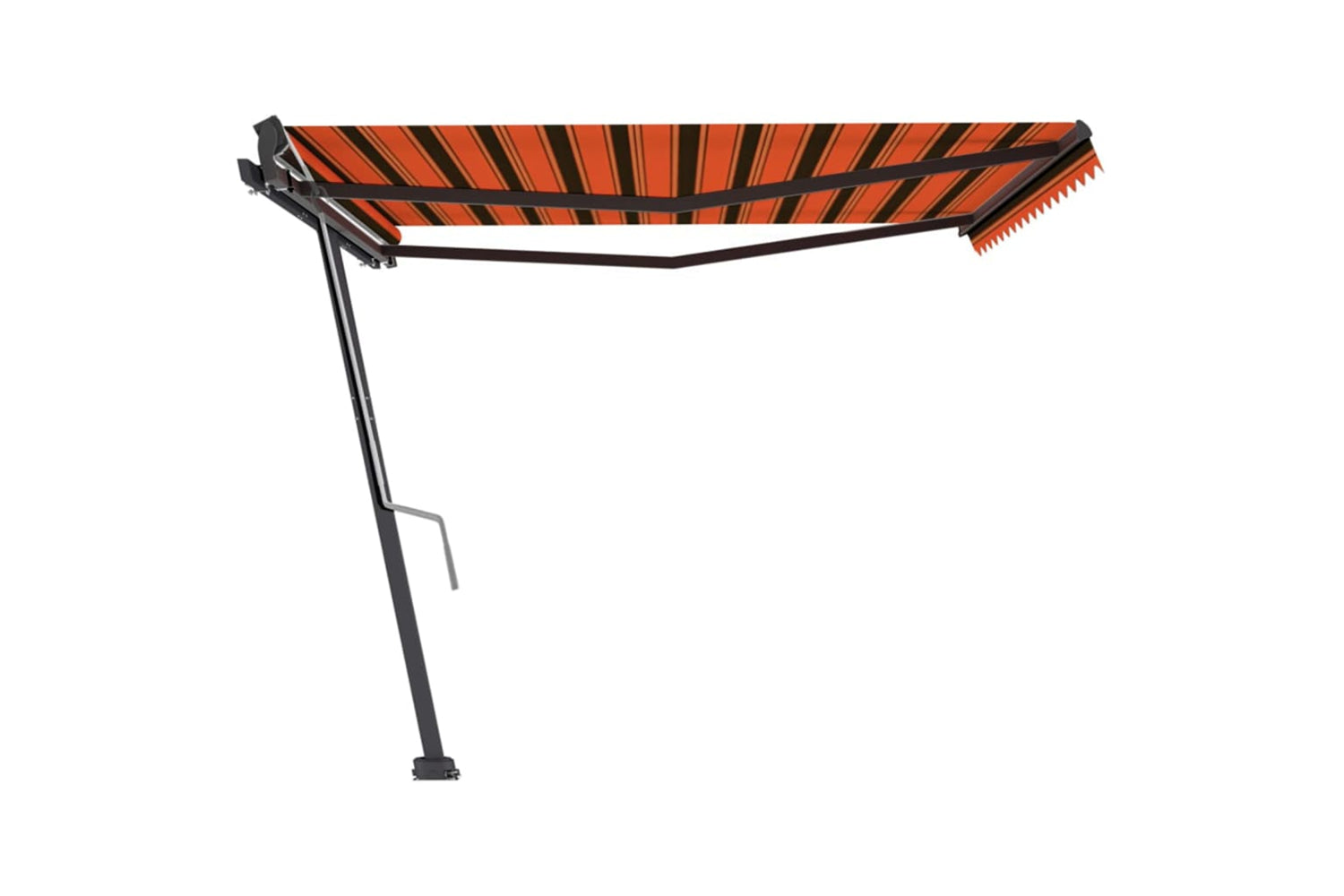 vidaXL 3069740 Freestanding Manual Retractable Awning 400x300cm Orange/brown-5