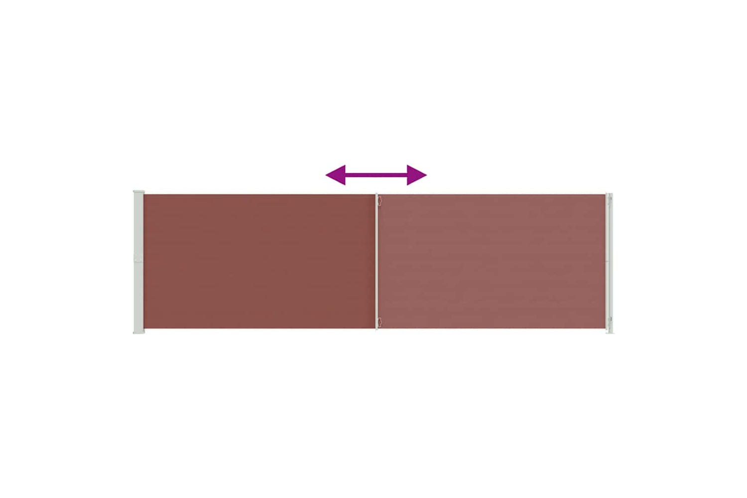 vidaXL 317969 Patio Retractable Side Awning 180x600cm Brown-6