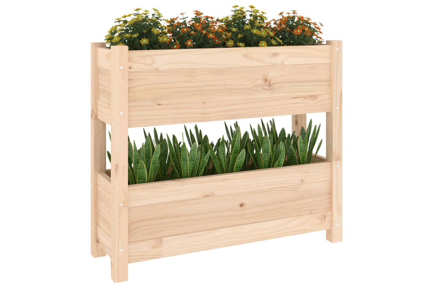 vidaXL 823941 Planter 77x25x66cm Solid Wood Pine-3
