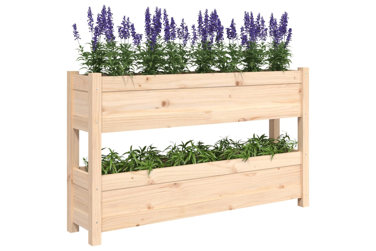 vidaXL 823927 Planter 112x25x66cm Solid Wood Pine-3