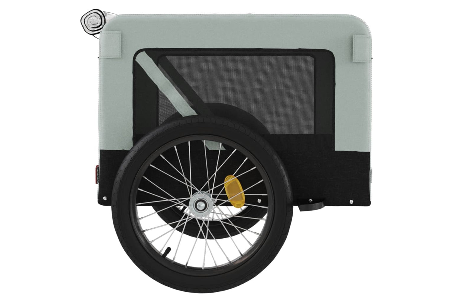 Vidaxl 93923 Pet Bike Trailer Grey And Black Oxford Fabric&iron-7