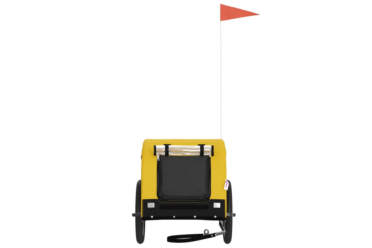 Vidaxl 94001 Pet Bike Trailer Yellow And Black Oxford Fabric And Iron-3