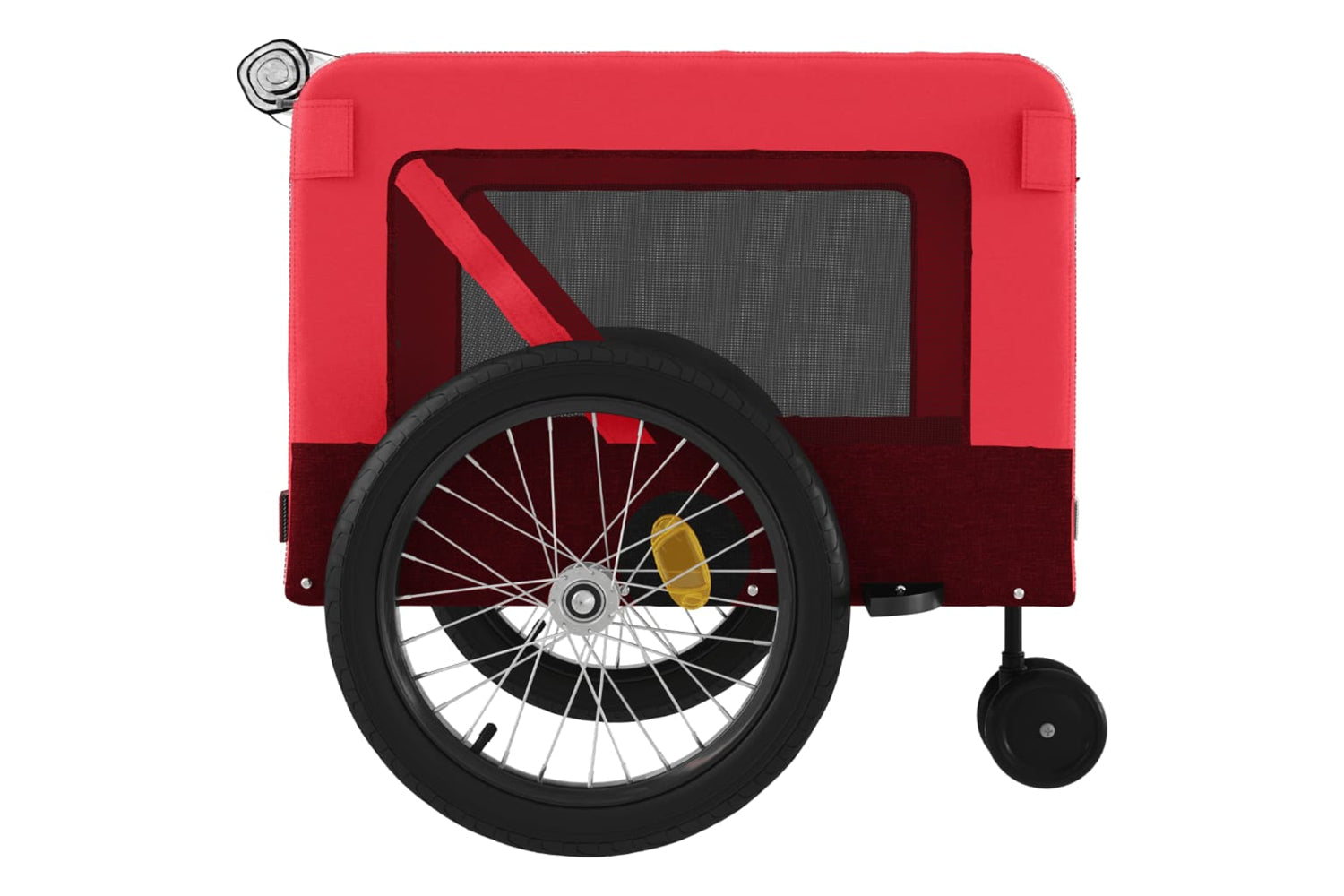 Vidaxl 93943 Pet Bike Trailer Red And Black Oxford Fabric And Iron-7