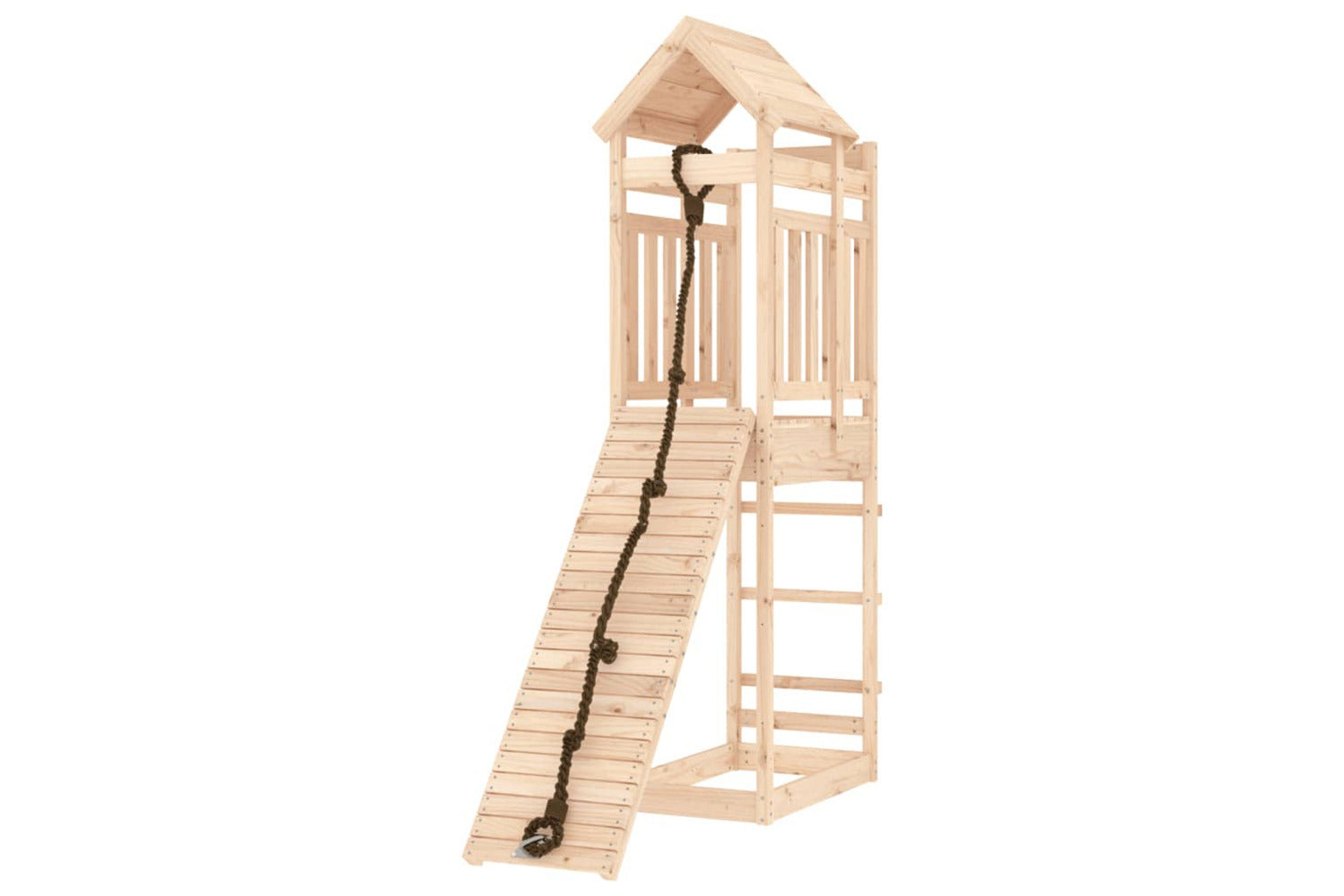 Vidaxl 3156940 Playhouse With Climbing Wall Solid Wood Pine-4