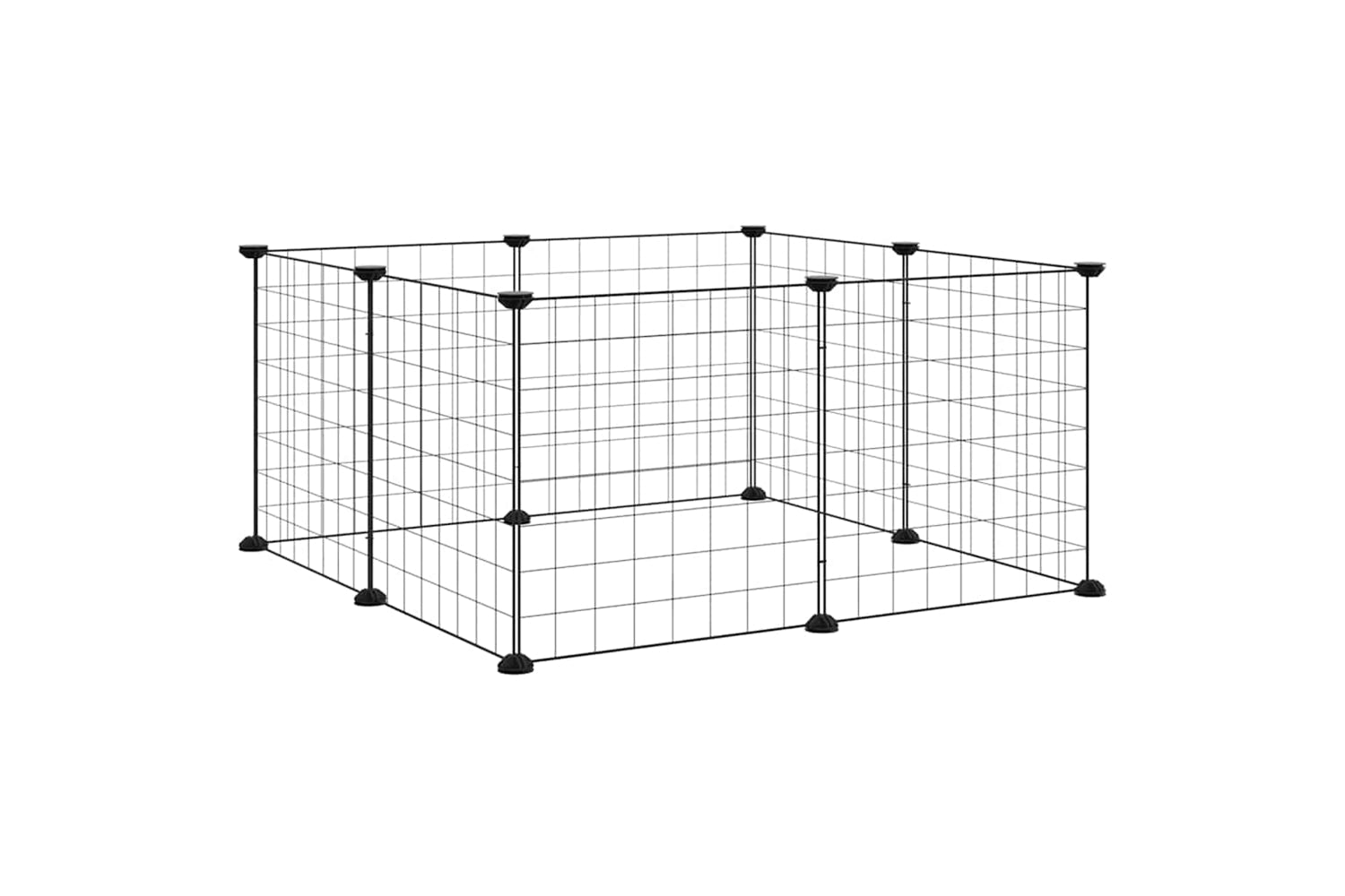 vidaXL 171621 8-panel Pet Cage Black 35x35cm Steel-4