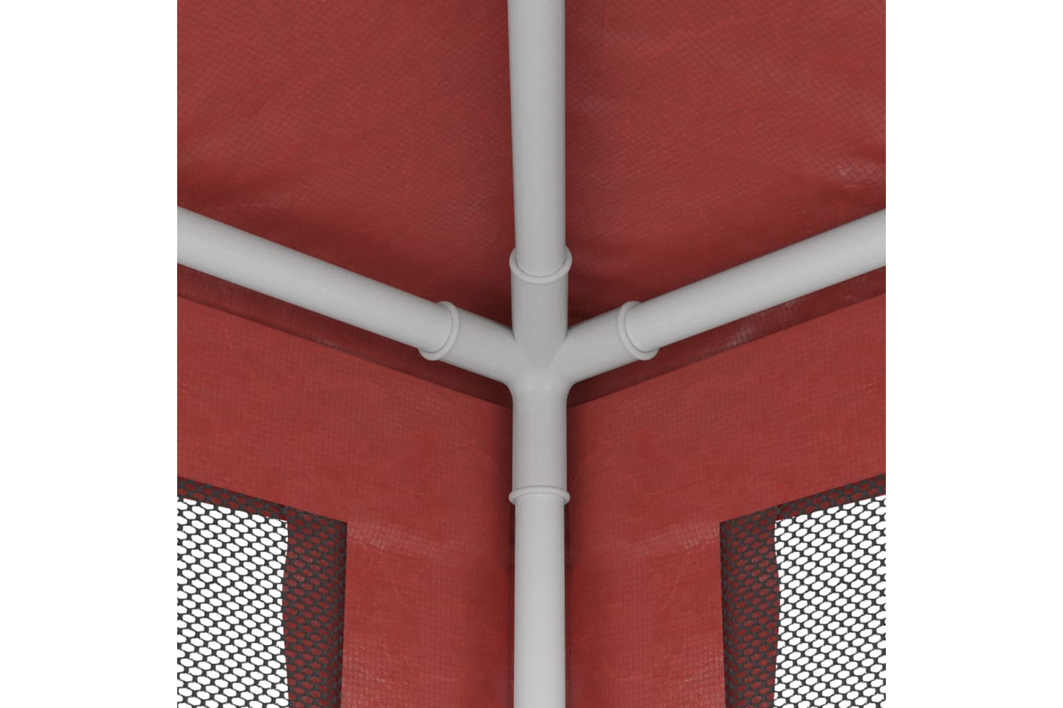 Vidaxl 319225 Party Tent With 4 Mesh Sidewalls Red 2.5x2.5 M Hdpe-5