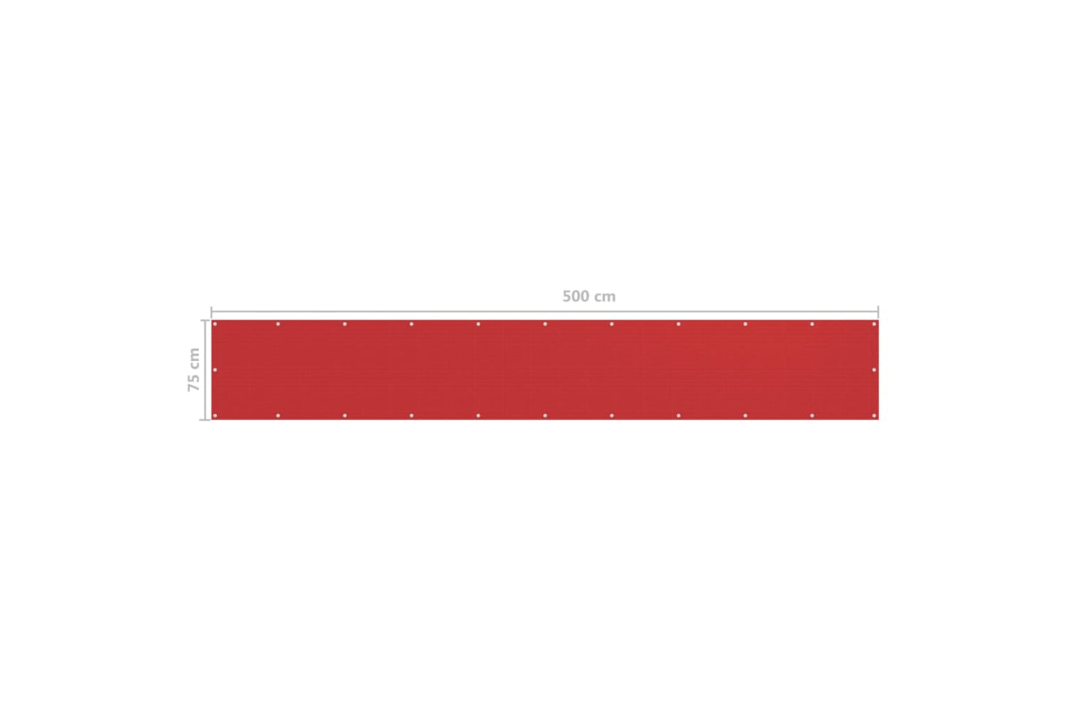 vidaXL 311006 Balcony Screen Red 75x500cm Hdpe-5