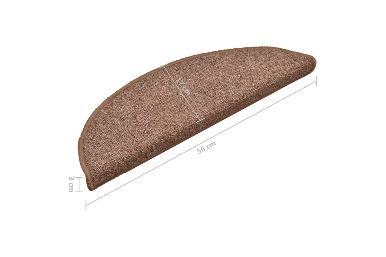 vidaXL 322366 Carpet Stair Treads 15 Pcs Brown 56x17x3cm-8