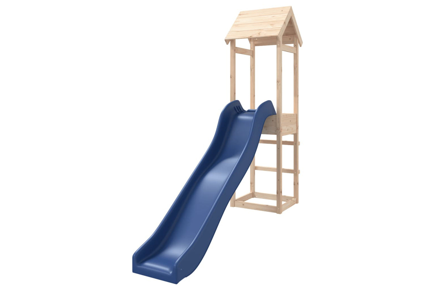 Vidaxl 3155852 Playhouse With Slide Solid Wood Pine-3