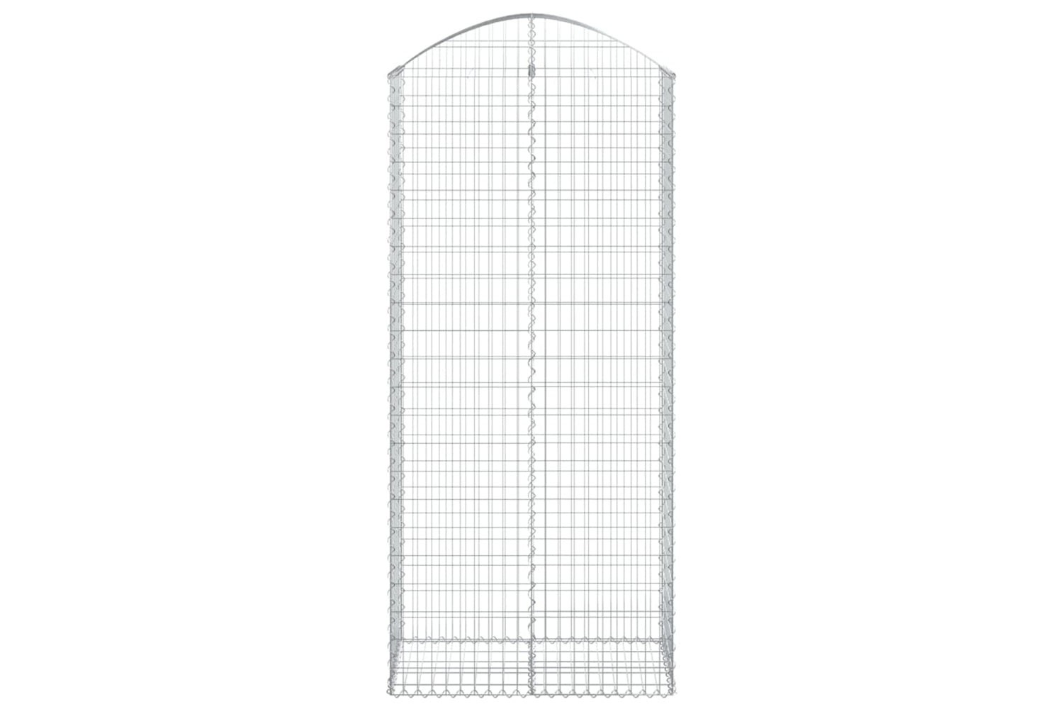 vidaXL 153441 Arched Gabion Basket 100x50x220/240cm Galvanised Iron-2