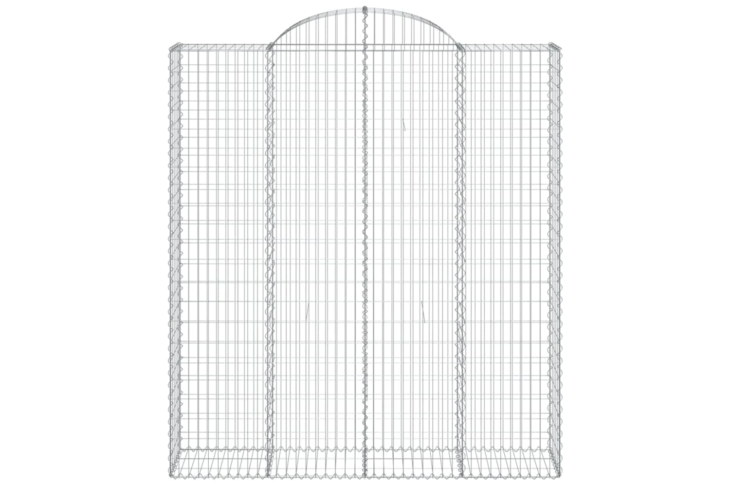 vidaXL 153501 Arched Gabion Basket 200x50x220/240cm Galvanised Iron-2