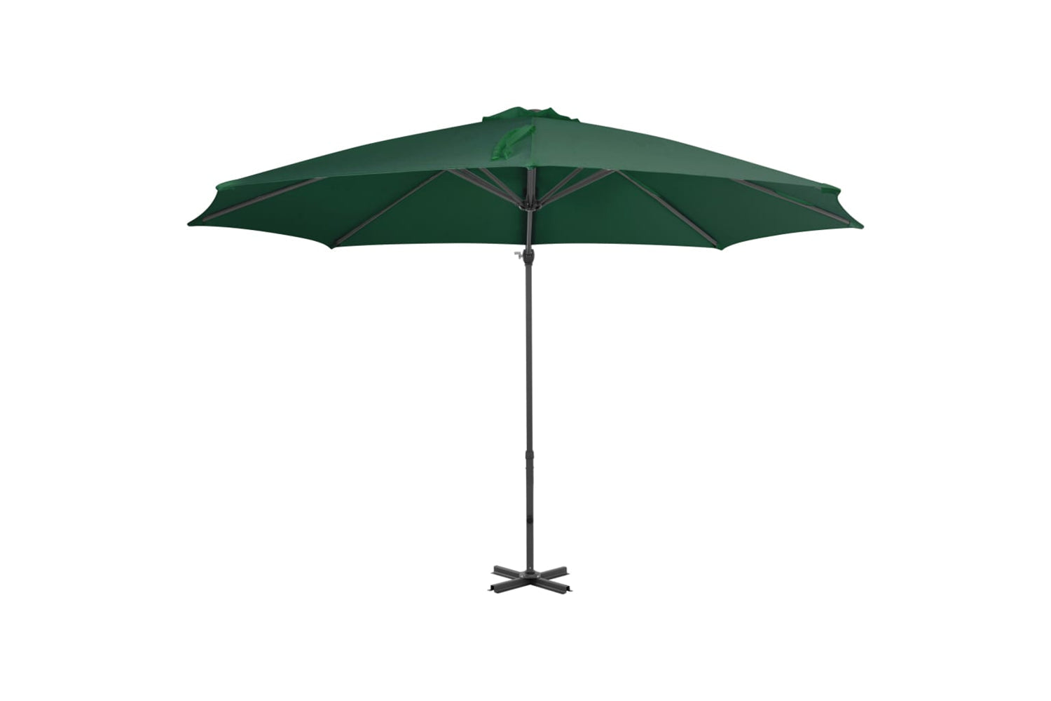 vidaXL 44621 Cantilever Umbrella With Aluminium Pole Green 300cm-2
