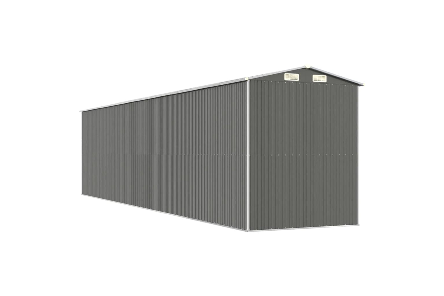 Vidaxl Garden Shed Light Grey 192x855x223 Cm Galvanised Steel-5