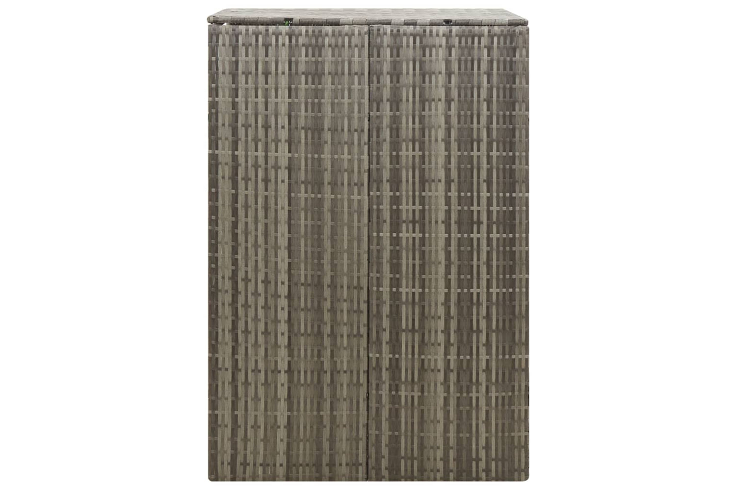 vidaXL 319864 Single Wheelie Bin Shed Grey 70x80x117cm Poly Rattan-5