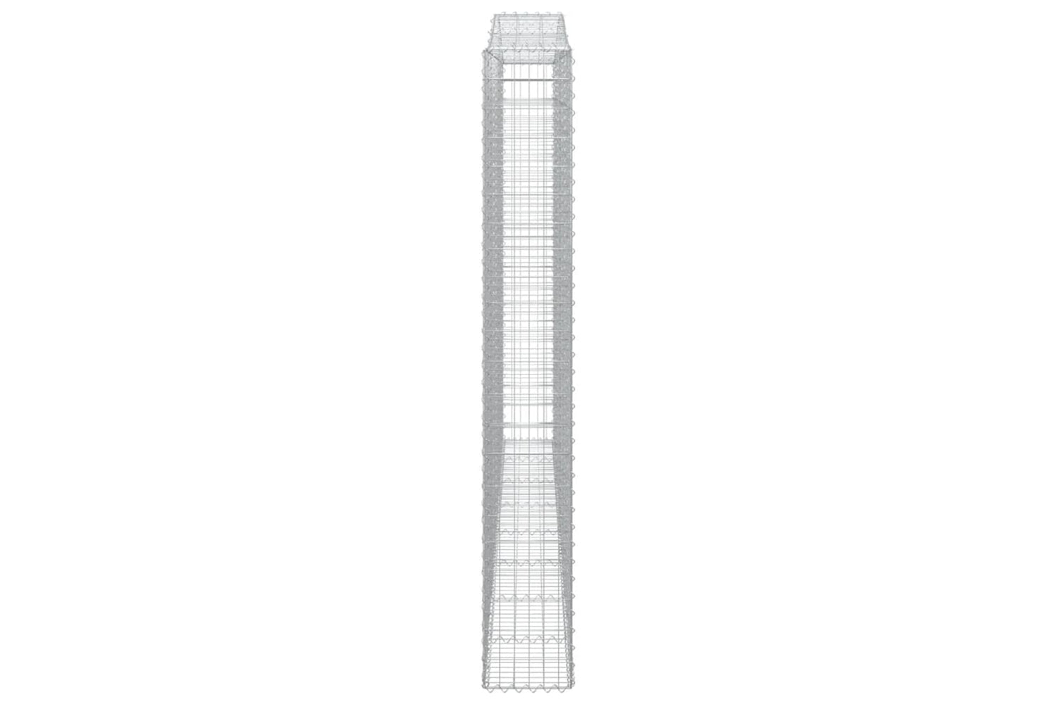 vidaXL 153411 Arched Gabion Basket 400x30x220/240cm Galvanised Iron-3