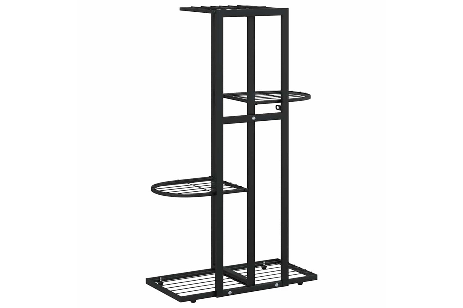 vidaXL 336108 4-floor Flower Stand 43x22x76cm Black Metal-6