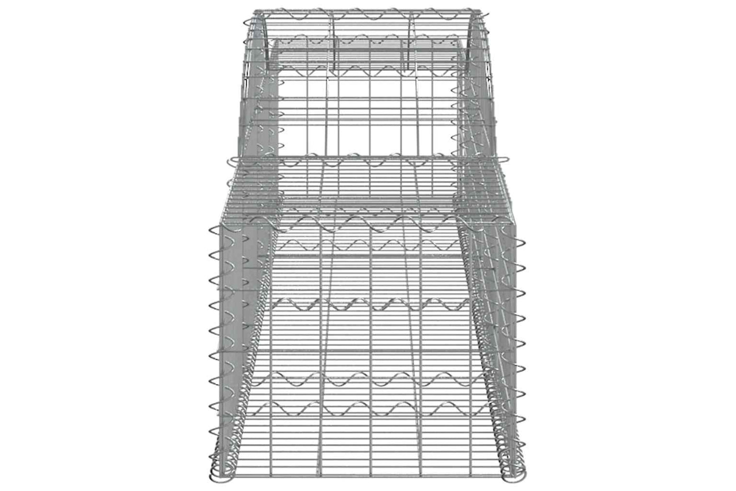 vidaXL 3146647 Arched Gabion Baskets 2 Pcs 300x50x40/60cm Galvanised Iron-4