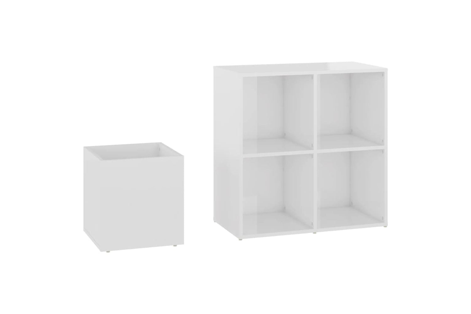 vidaXL 808257 Hall Shoe Cabinet High Gloss White 105x35.5x70cm Engineered Wood-6