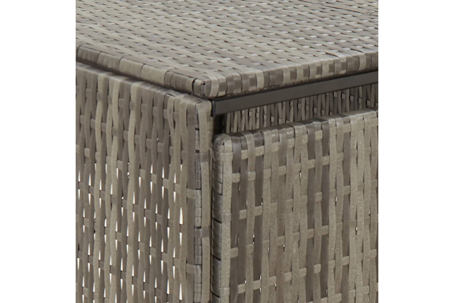 vidaXL 319865 Double Wheelie Bin Shed Grey 140x80x117cm Poly Rattan-6