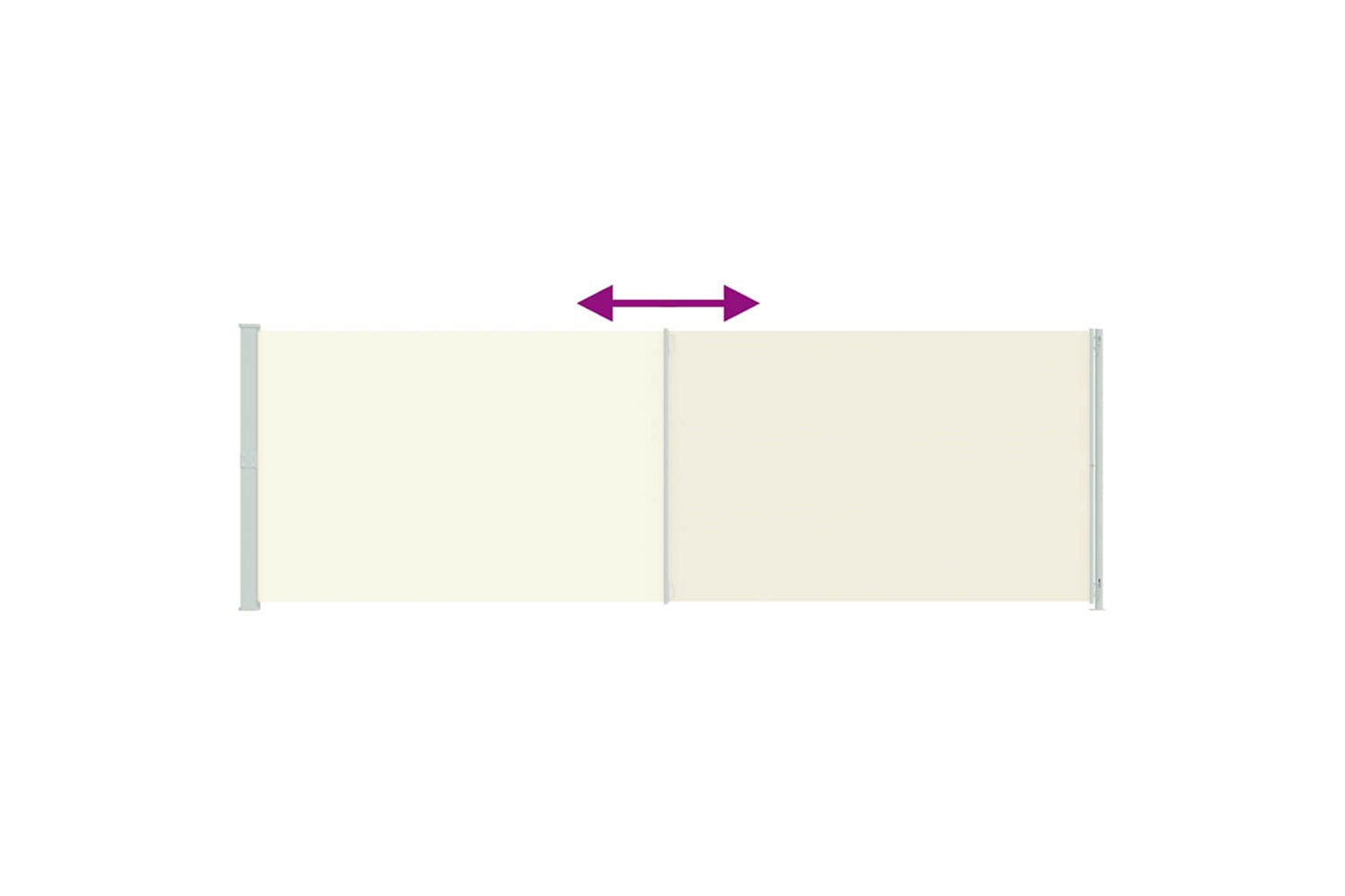 vidaXL 317971 Patio Retractable Side Awning 200x600cm Cream-6