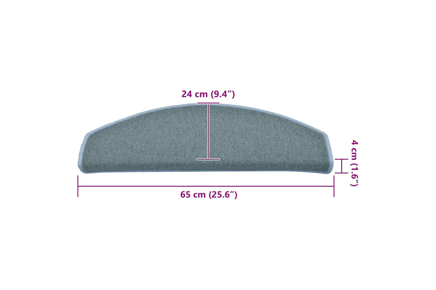 vidaXL 322363 Carpet Stair Treads 15 Pcs Blue 65x24x4cm-7