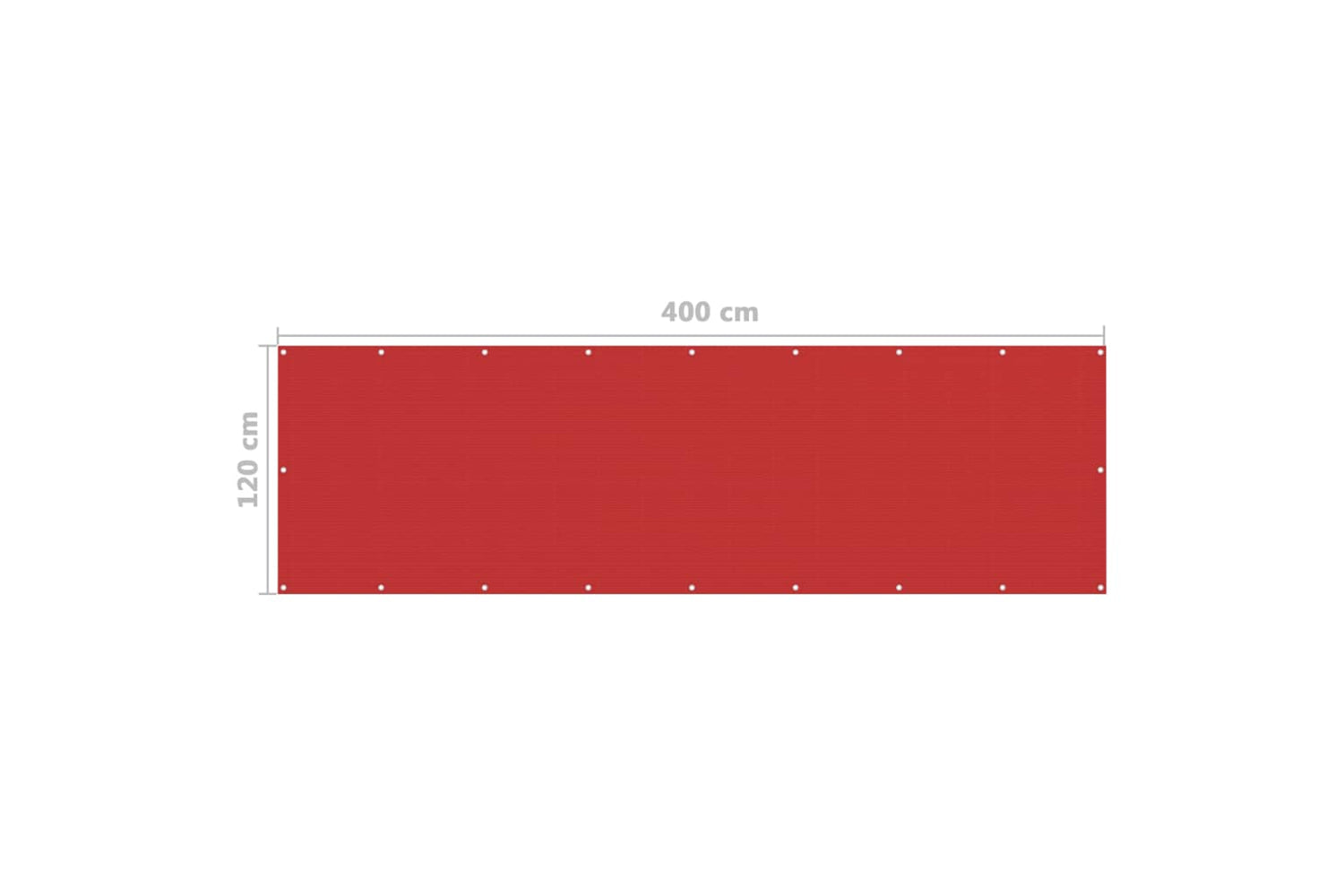 vidaXL 311013 Balcony Screen Red 120x400cm Hdpe-5