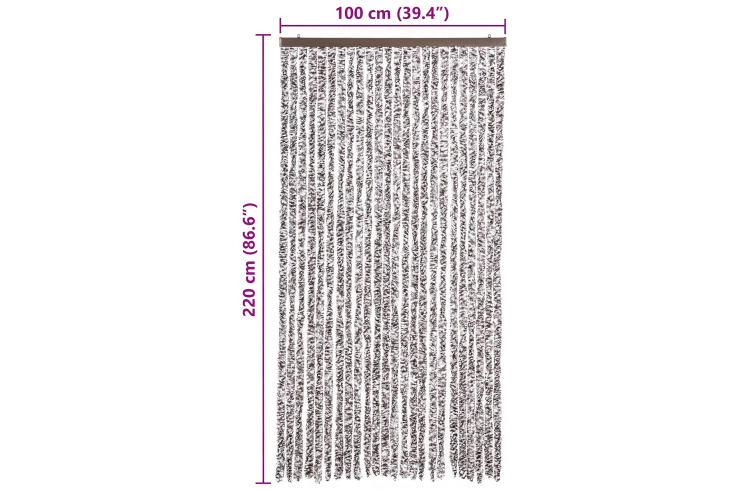 vidaXL Insect Curtain Brown And Beige 100x220cm Chenille-6