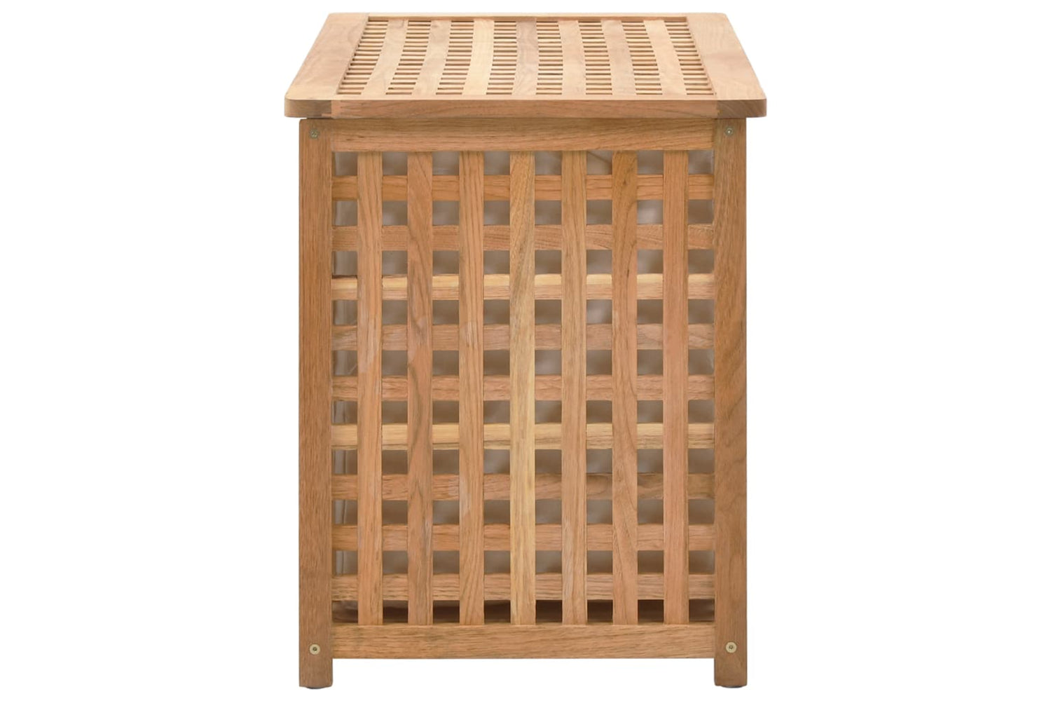 vidaXL 247602 Laundry Chest 77.5x37.5x46.5cm Solid Walnut Wood-4