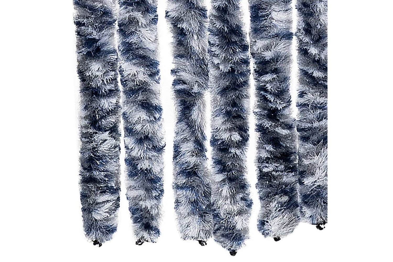 vidaXL Insect Curtain Blue, White And Silver 100x220cm Chenille-4