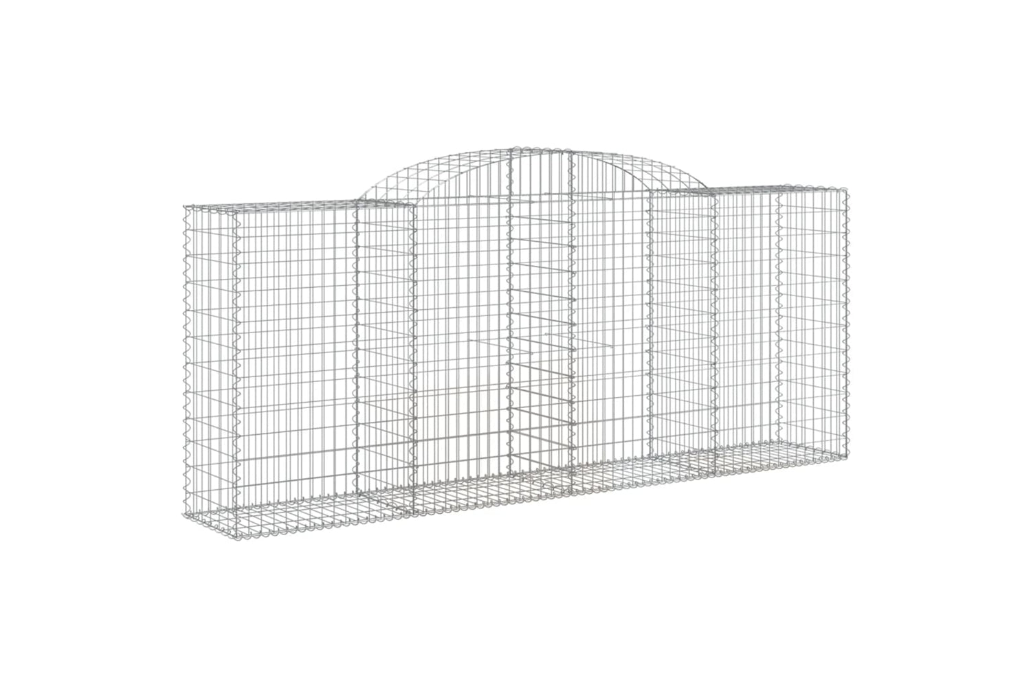 vidaXL 3146722 Arched Gabion Baskets 5 Pcs 300x50x120/140cm Galvanised Iron-2