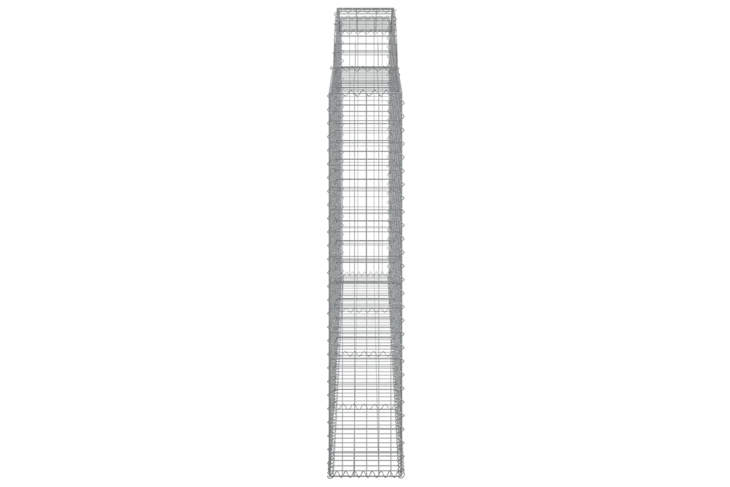 vidaXL 3146575 Arched Gabion Baskets 2 Pcs 300x30x160/180cm Galvanised Iron-4