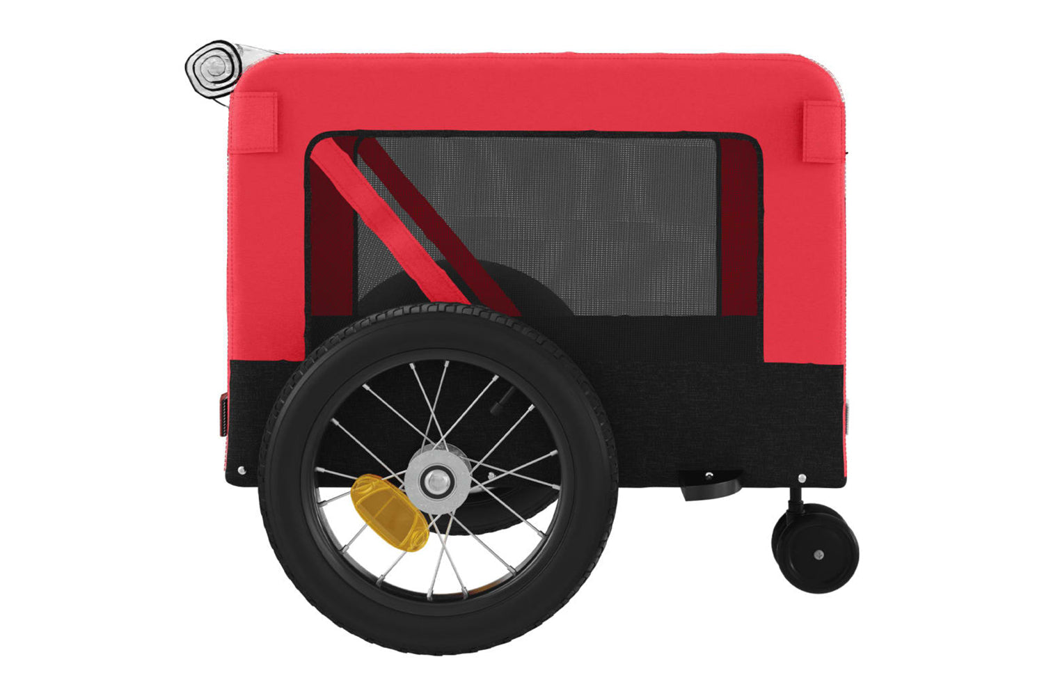 Vidaxl 93929 Pet Bike Trailer Red And Black Oxford Fabric And Iron-7