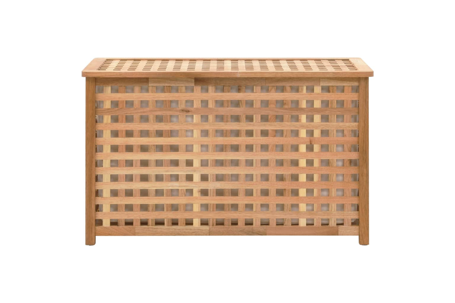 vidaXL 247602 Laundry Chest 77.5x37.5x46.5cm Solid Walnut Wood-3