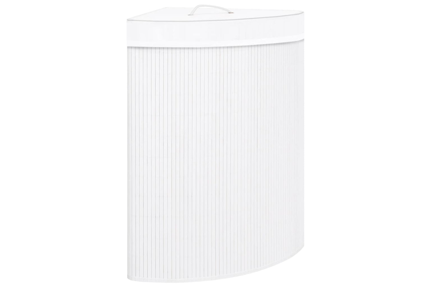 Vidaxl 320763 Bamboo Corner Laundry Basket White 60 L-2