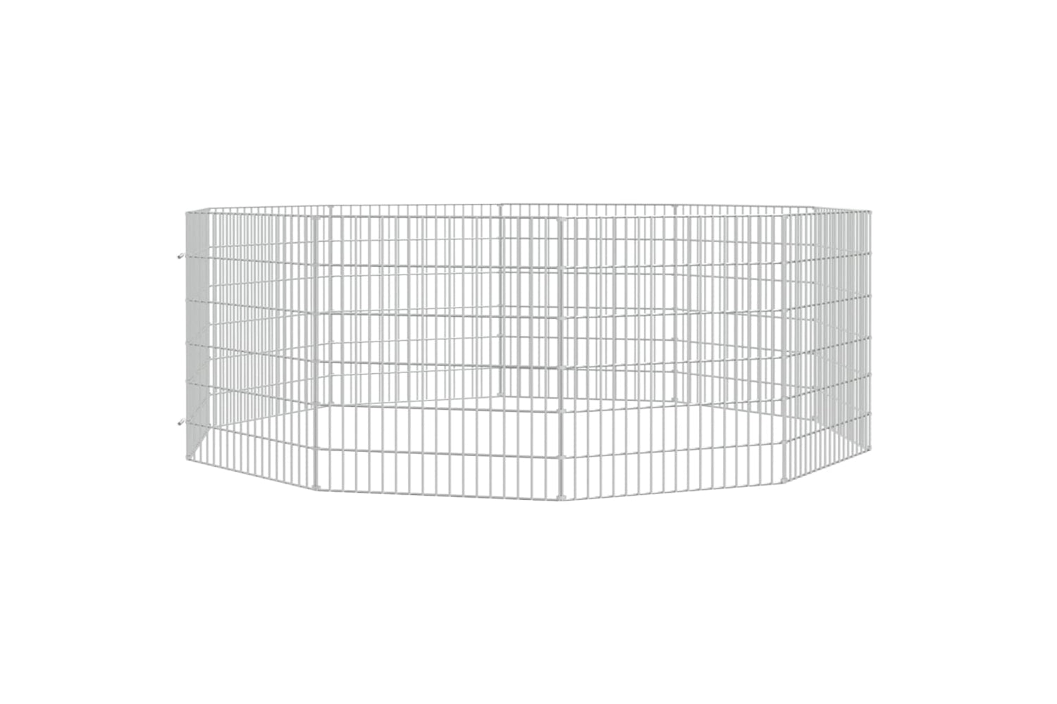 Vidaxl Free Range Animal Enclosure 10-panel 54x60 Cm Galvanised Iron-2