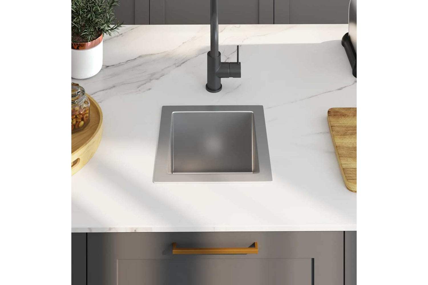 Vidaxl 51498 Handmade Kitchen Sink Stainless Steel-2