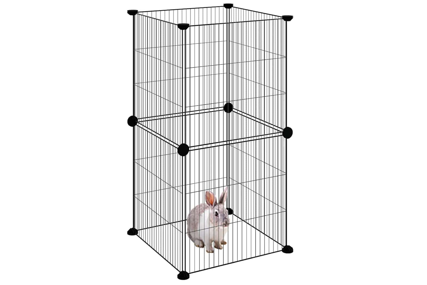 vidaXL 3114034 8-panel Pet Cage Black 35x35cm Steel-2