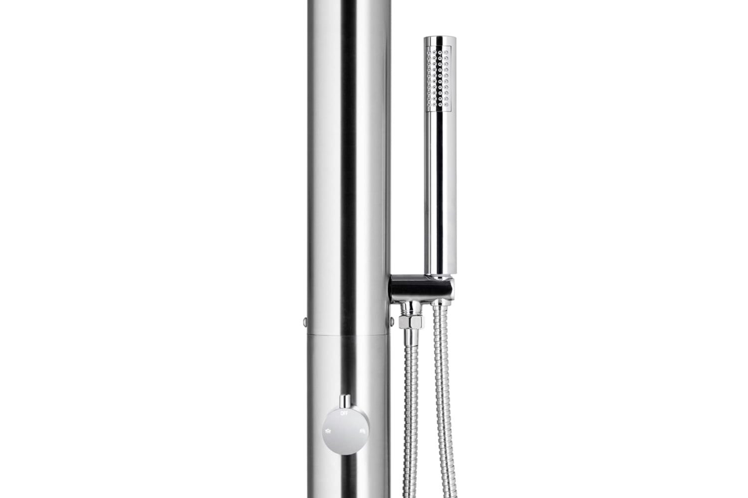 vidaXL 3070789 Garden Shower With Brown Base 230cm Stainless Steel-7