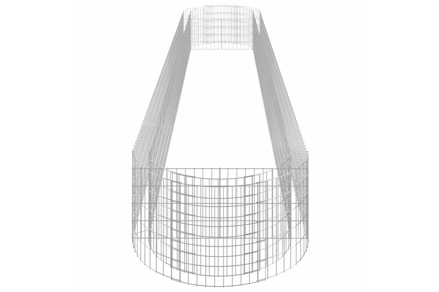 vidaXL 152044 Gabion Raised Bed Galvanised Iron 600x100x50cm-4