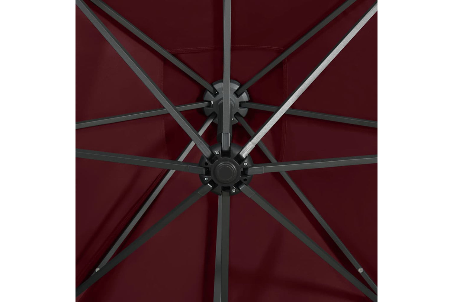 Vidaxl 312326 Cantilever Umbrella With Pole And Led Lights Bordeaux Red 250 Cm-8