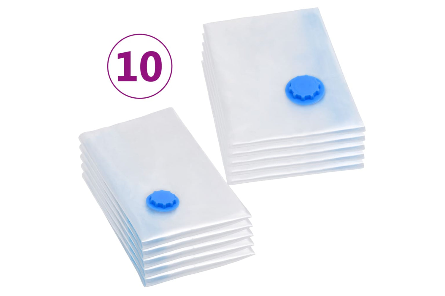 Vidaxl 51328 Vacuum Travel Storage Bags Clothing Bags 2 Sizes 10 Pcs-2