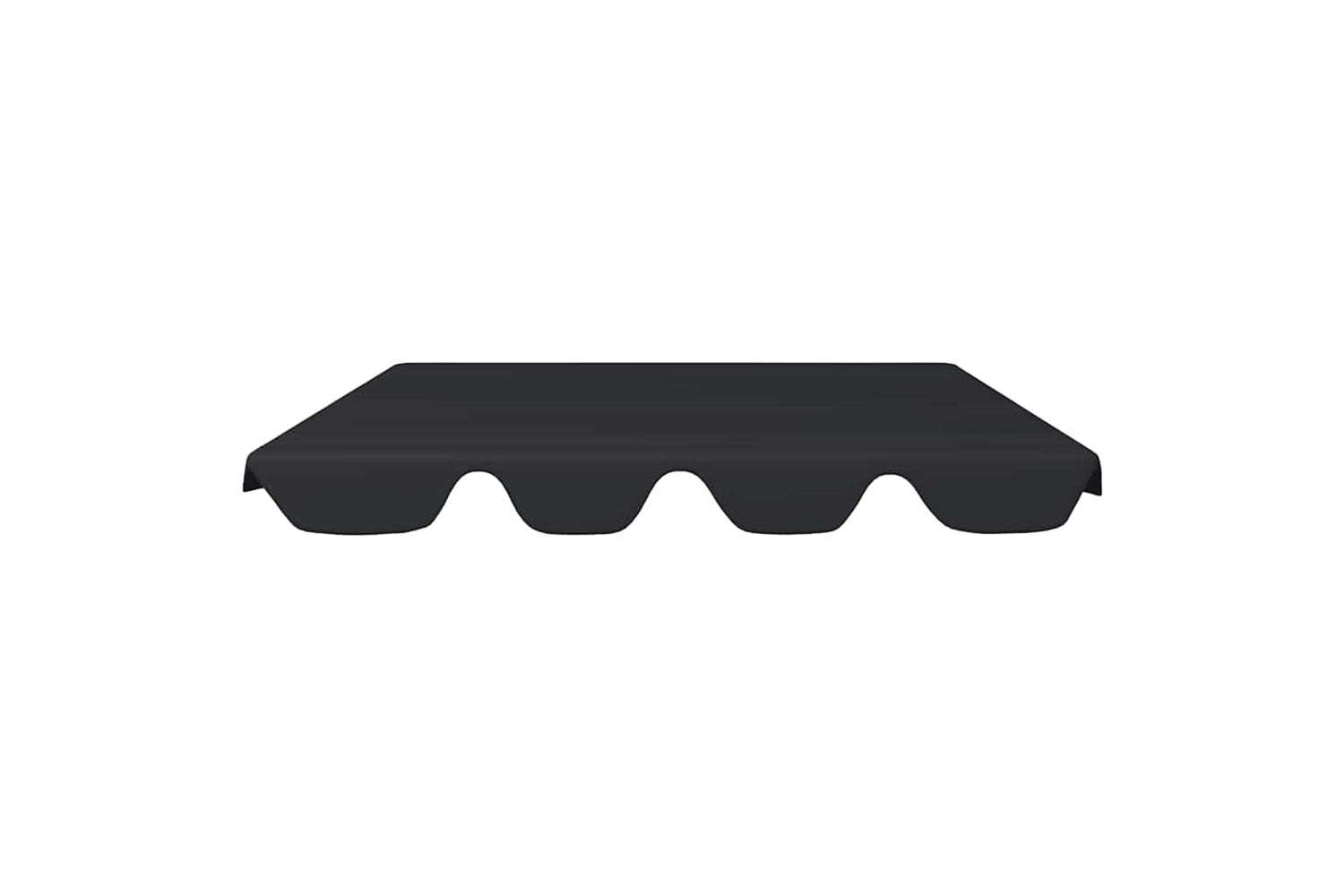 Vidaxl Replacement Canopy For Garden Swing Black 188/168x145/110 Cm-2